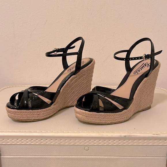 Gucci Monogram Vernice Microguccissima Espadrille Wedges - Picture 5 of 11